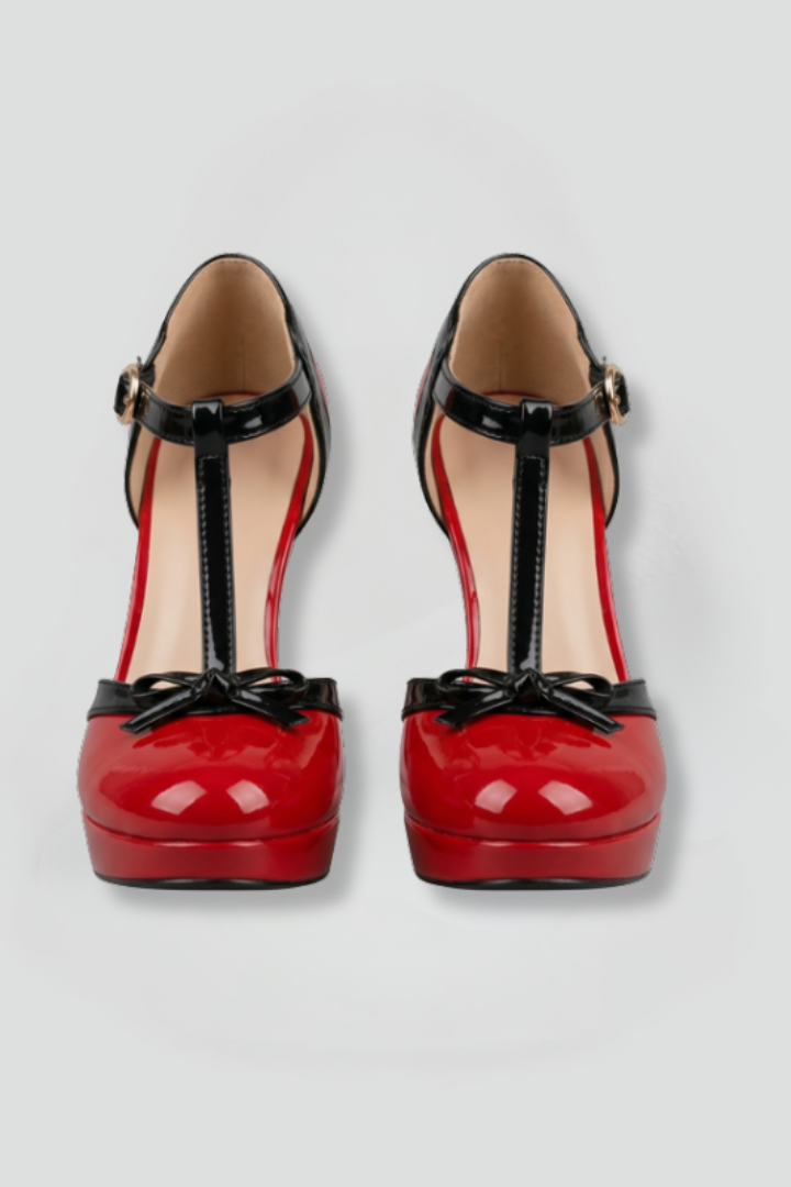 Mila | Sapatos de Salto Femininos Ortopédicos Tira em T