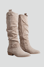 Calla | Botas Altas Ortopédicas Femininas Cano Longo Salto Bloco