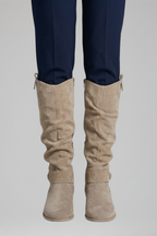 Calla | Botas Altas Ortopédicas Femininas Cano Longo Salto Bloco
