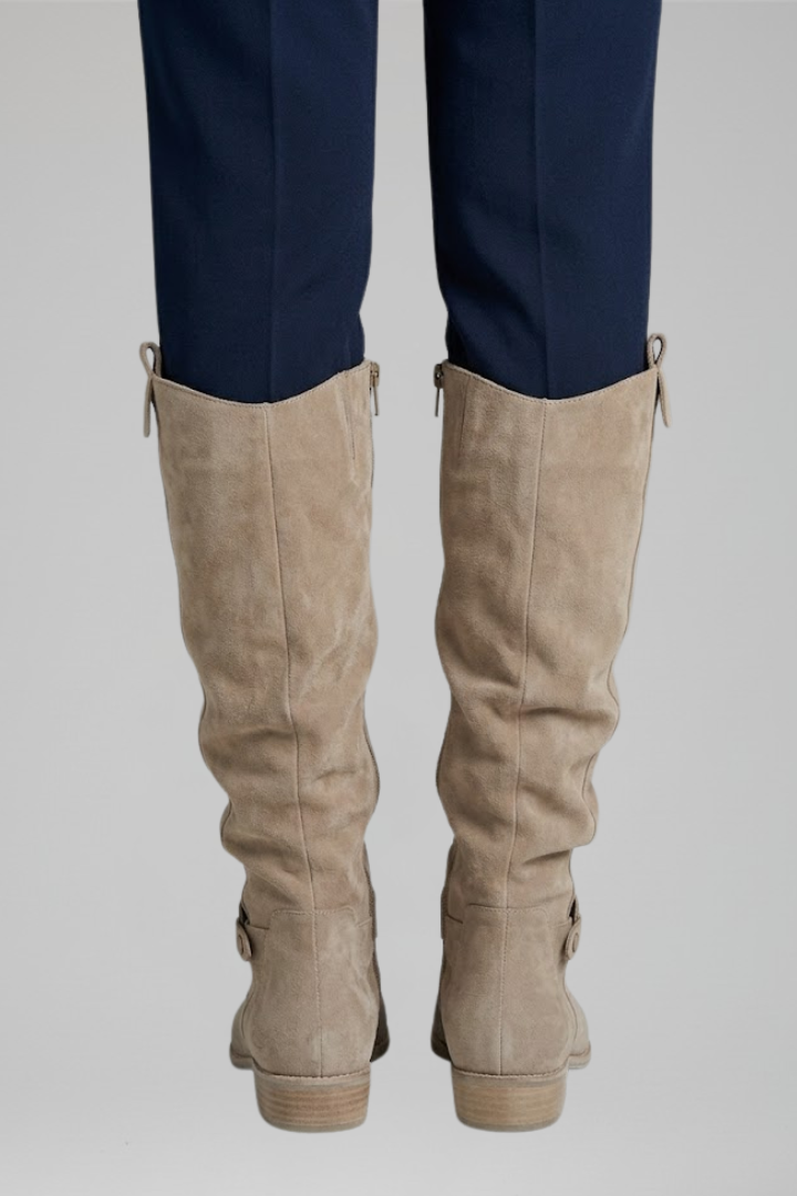 Calla | Botas Altas Ortopédicas Femininas Cano Longo Salto Bloco
