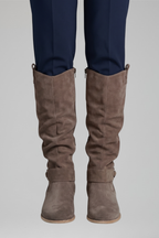 Calla | Botas Altas Ortopédicas Femininas Cano Longo Salto Bloco