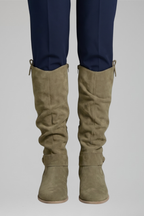 Calla | Botas Altas Ortopédicas Femininas Cano Longo Salto Bloco
