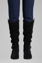 Calla | Botas Altas Ortopédicas Femininas Cano Longo Salto Bloco