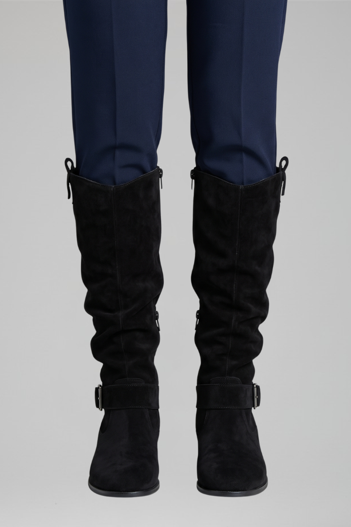 Calla | Botas Altas Ortopédicas Femininas Cano Longo Salto Bloco