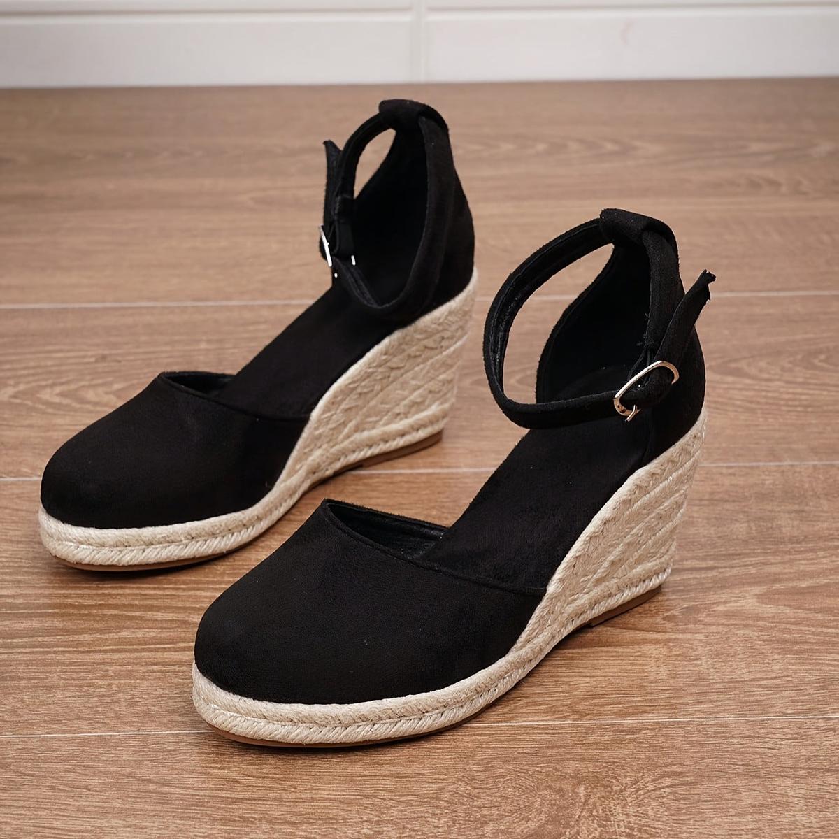 Anouk | Mulher Sandália Anabela Espadrille Bico Fechado