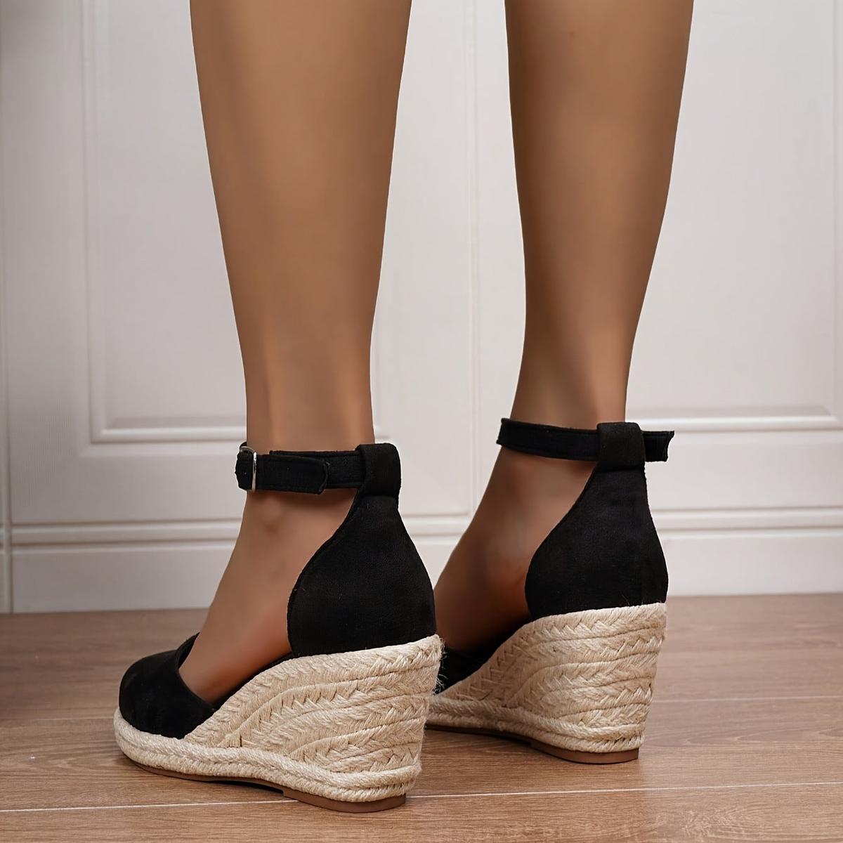 Anouk | Mulher Sandália Anabela Espadrille Bico Fechado