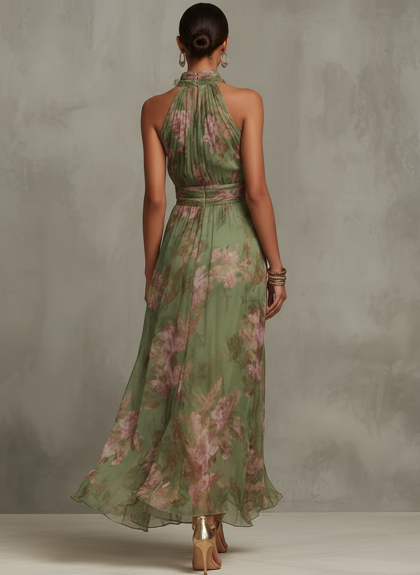 Wynne | Vestido Maxi Floral Halter Feminino