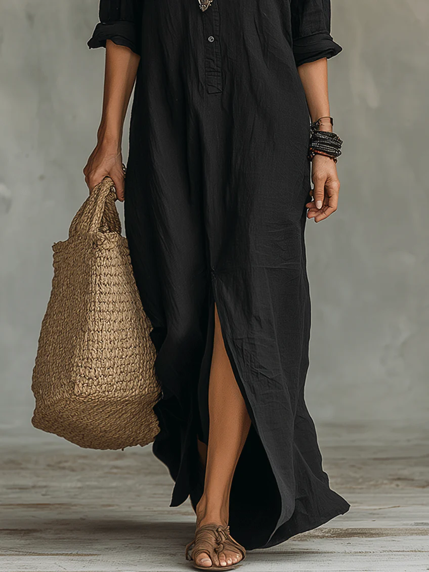 Vianne | Vestido Longo Feminino Fluido Elegante