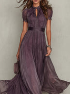Embla | Vestido Longo Feminino Chiffon Decote Gota