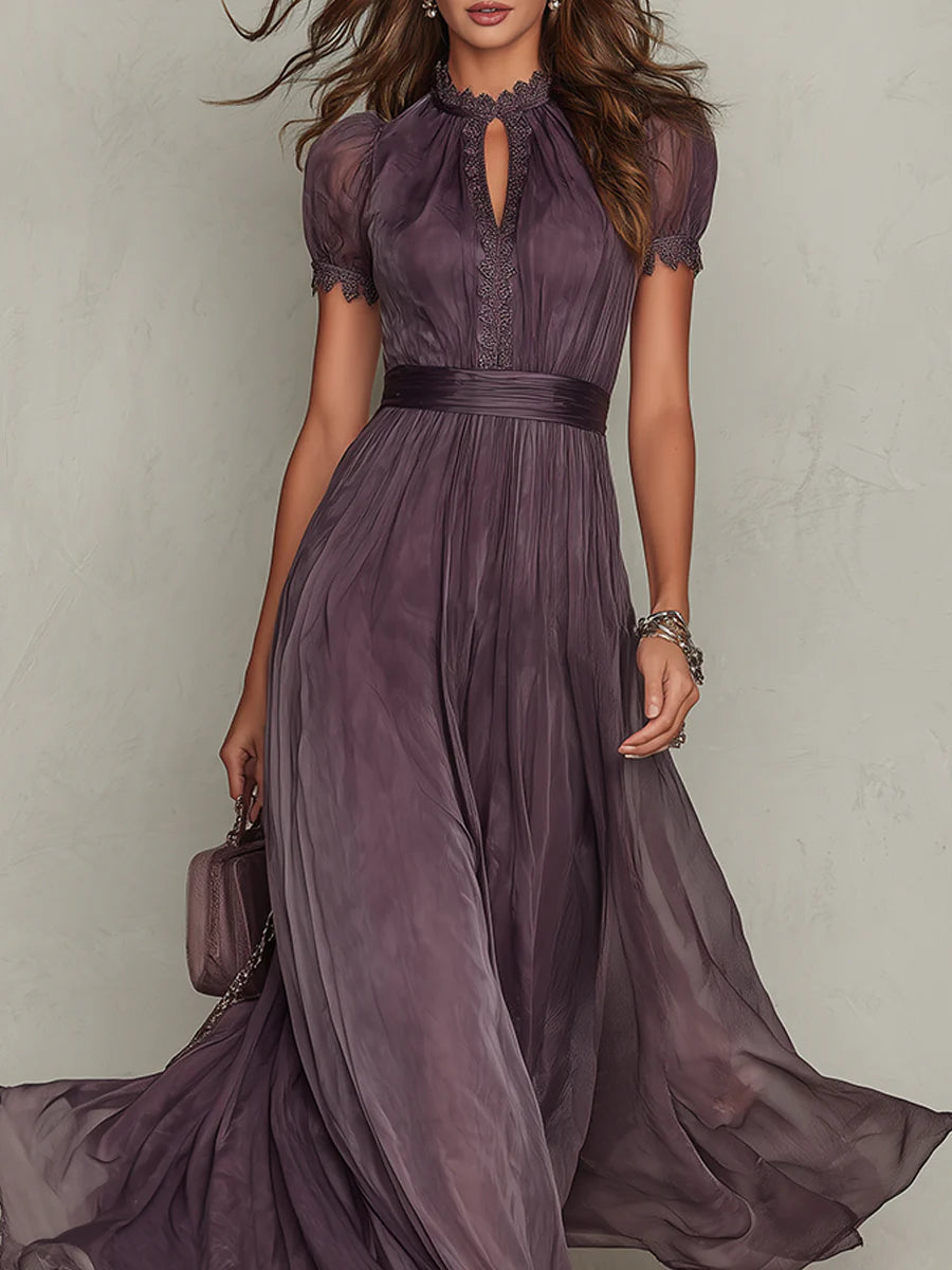 Embla | Vestido Longo Feminino Chiffon Decote Gota
