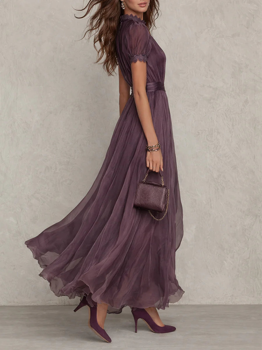 Embla | Vestido Longo Feminino Chiffon Decote Gota