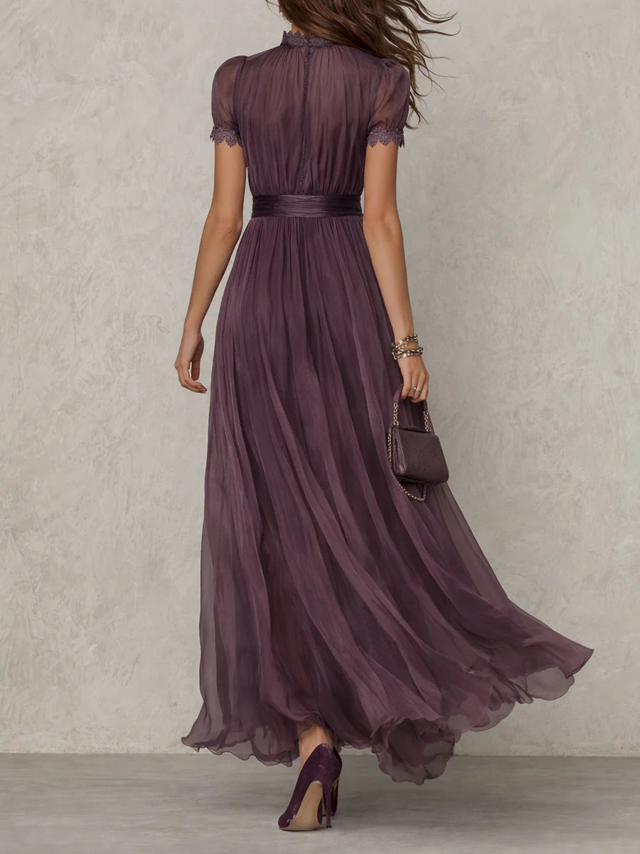 Embla | Vestido Longo Feminino Chiffon Decote Gota