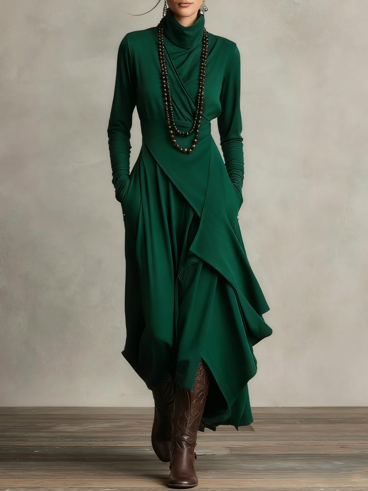 Hazel | Mulher Vestido Maxi Manga Longa