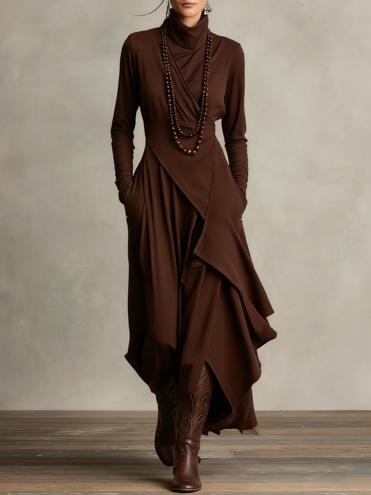 Hazel | Mulher Vestido Maxi Manga Longa