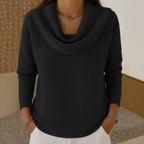 Freya | Camisola Feminina Waffle Gola Cascata