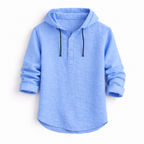 Dione | Homem Camisa Henley com Capuz Manga Comprida