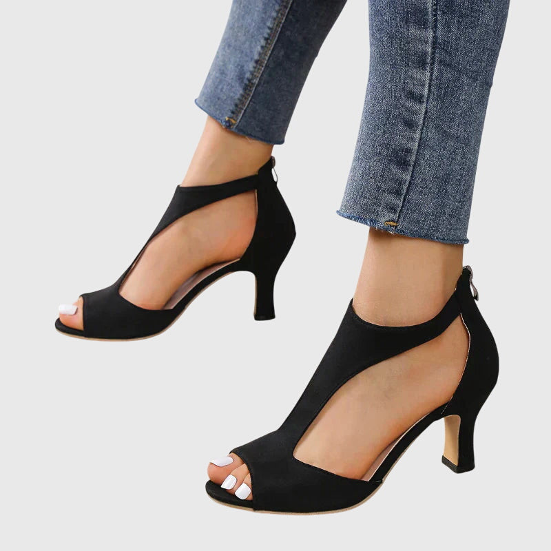 Sapatos de Dança Latina Feminino | Salto Médio, Rosa e Preto