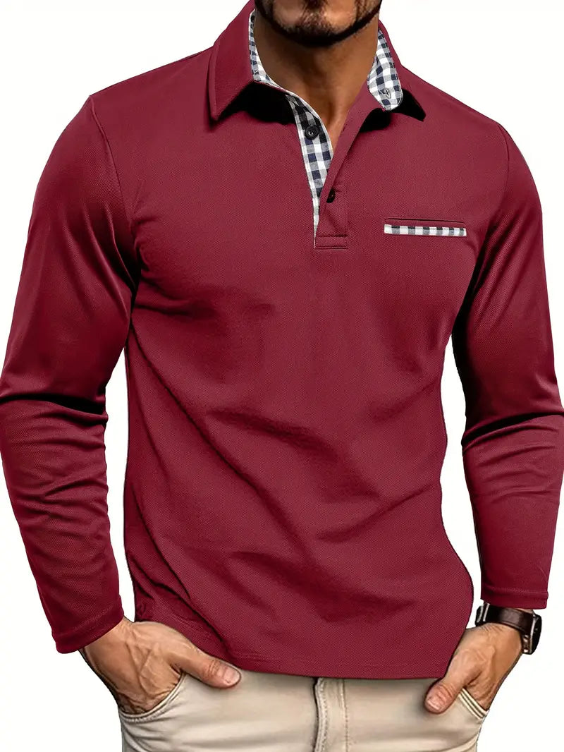 Homem Polo Manga Longa Inverno