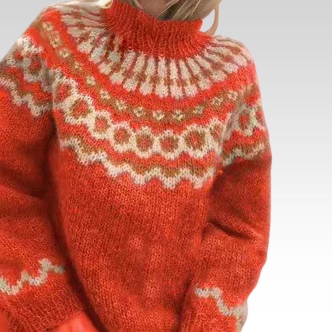 Thea | Camisola de Gola Alta Algodão Lã