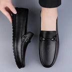 Mocassins em Couro Genuíno | Conforto Ortopédico, Detalhe Metálico | Elowen