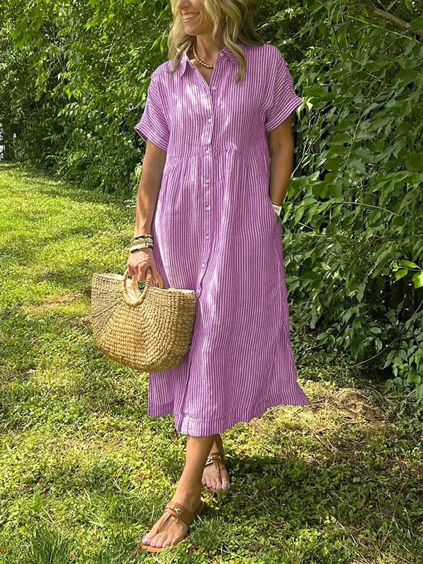 Greta | Vestido Longo Feminino Maxi Botões Frontais