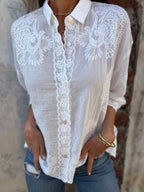 Freya | Blusa Feminina Renda Bordada