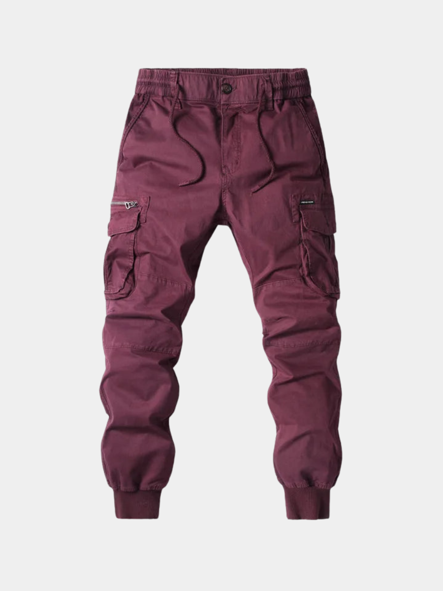 Willa | Calças Cargo Jogger Homem Multi-Bolsos Streetwear