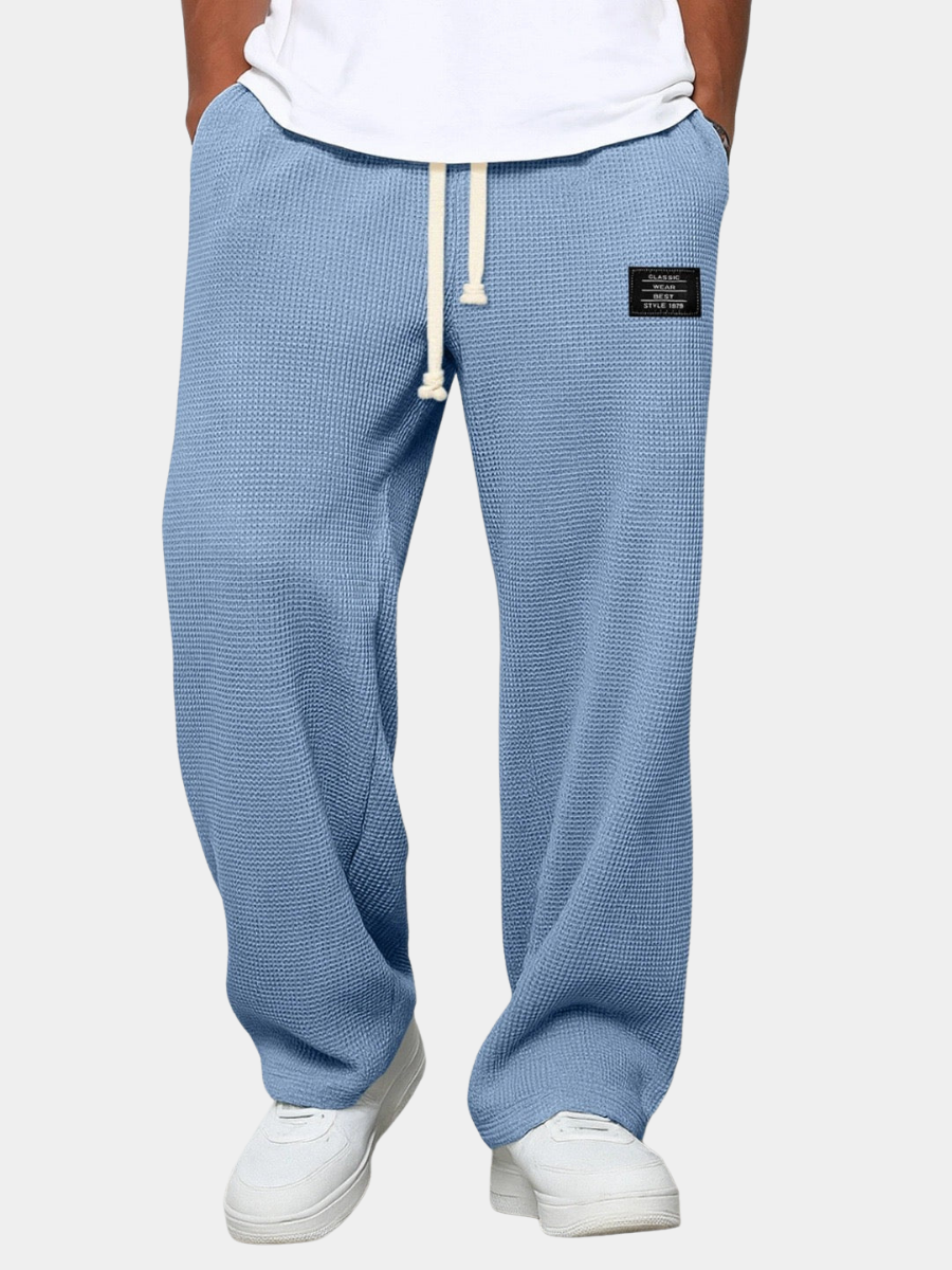 Elsa | Calças de Jogging Masculinas Waffle Knit Relaxed