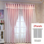 Reva | Cortinas Bordadas Fadas | Filtragem de Luz, Conjunto 2 Painéis | 100% Poliéster, Argolas