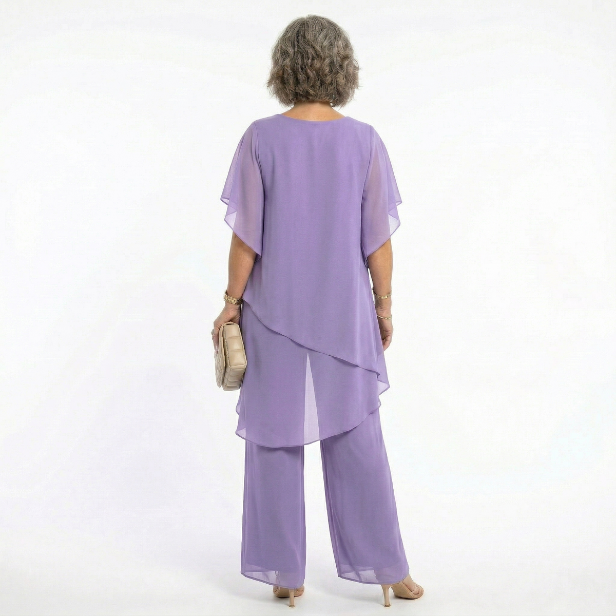 Conjunto Cerimónia Mulher | Túnica Assimétrica, Calças Fluidas