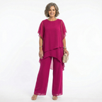 Conjunto Cerimónia Mulher | Túnica Assimétrica, Calças Fluidas