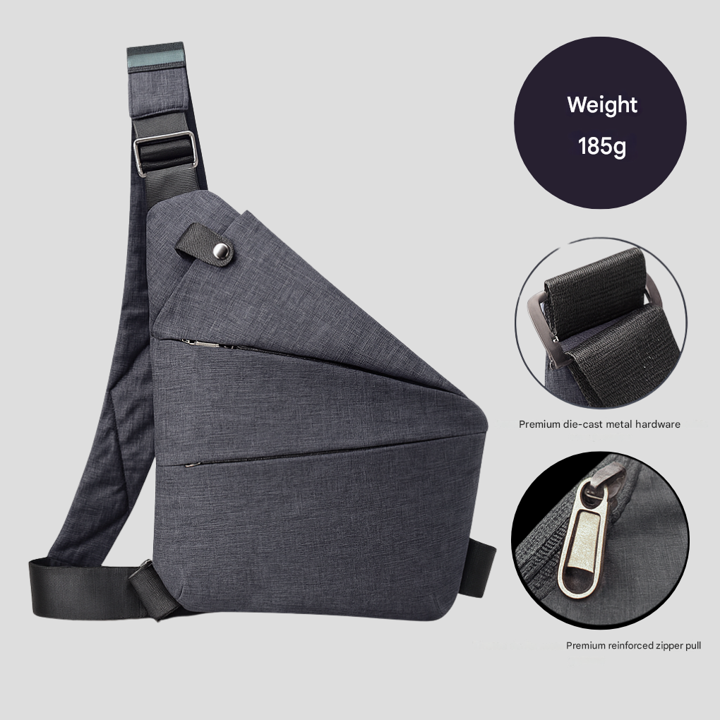 Bolsa Crossbody Antifurto Leve Multicompartimentos