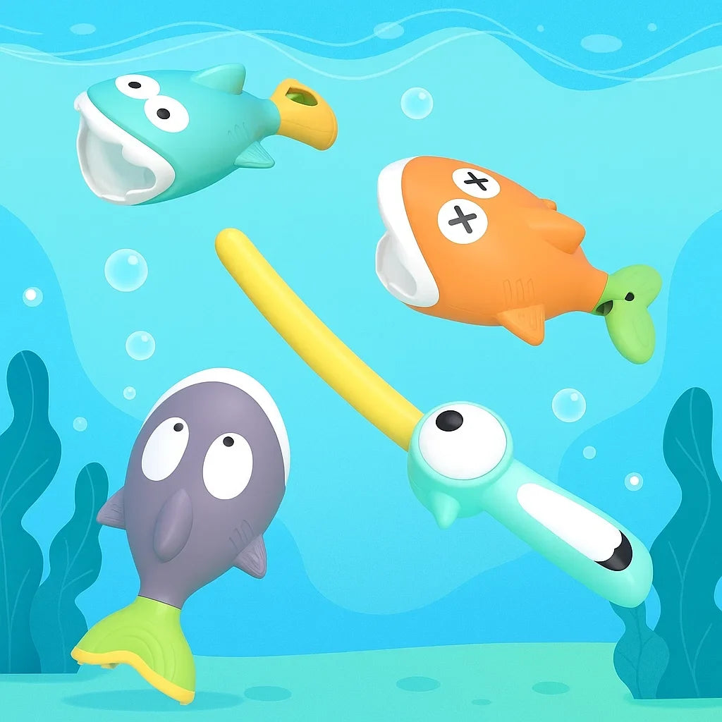 Uma | Jogo de Pesca no Banho | Magnético, Educativo | Bebés e Crianças