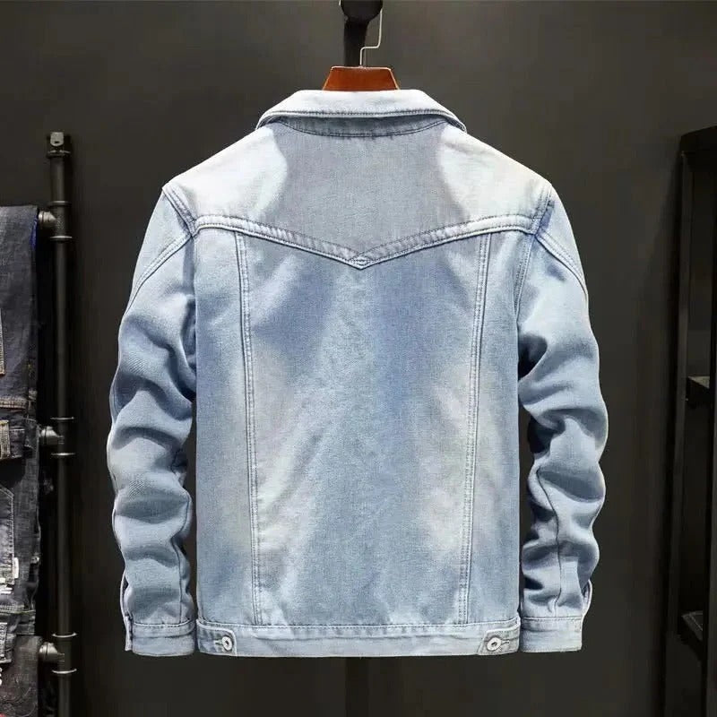 Jaqueta Jeans Forro Interior Resistente ao Vento