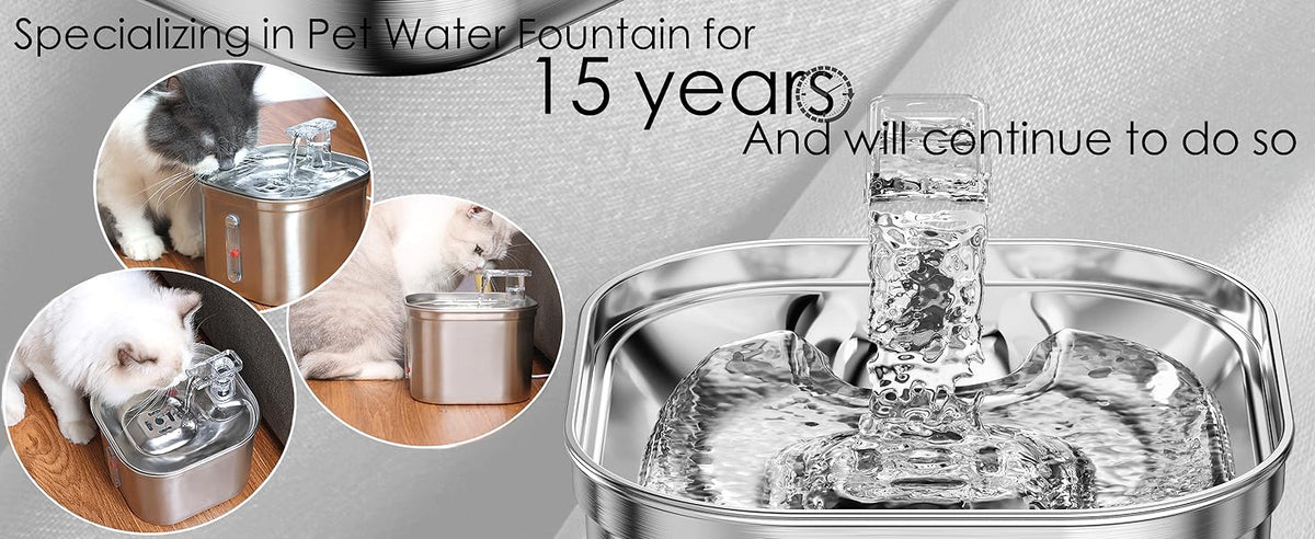 Bebedouro Automático para Gatos Aço Inoxidável
