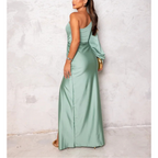 Vestido de Noite Feminino | Uma Ombreira, Assimétrico, Ajustado