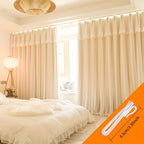 Sabine | Cortinas Blackout | Estilo Princesa Francês, 2 Peças | Quarto e Sala
