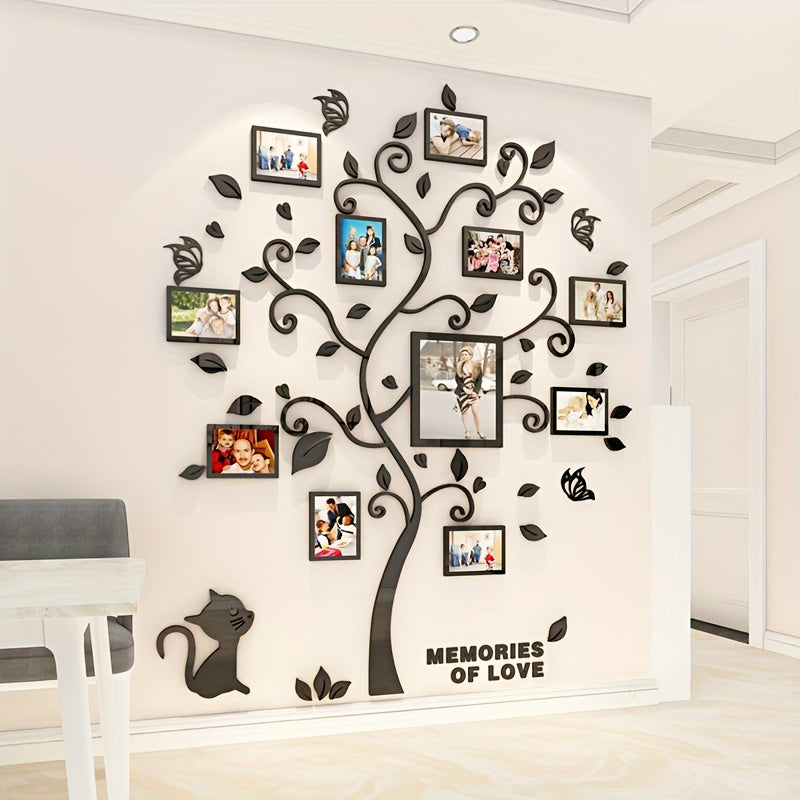 Lyra | Molduras de Foto em Acrílico | Árvore 3D Decorativa para Parede | Autoadesiva, Família