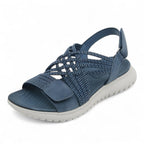 Sandálias Femininas com Velcro | Conforto Ajustável | Couro PU