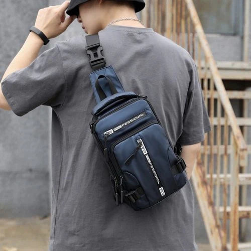 Mochila antifurto impermeável com porta USB e sleeve para portátil