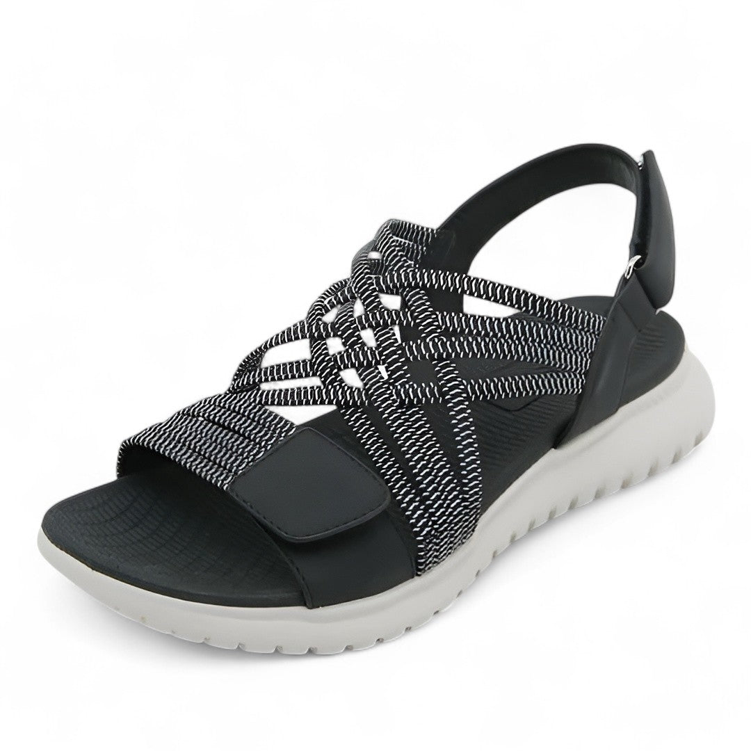 Sandálias Femininas com Velcro | Conforto Ajustável | Couro PU