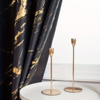 Aria | Cortinas Blackout | Estampa Mármore Bronzeado, 2 Peças | Sala e Quarto