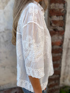 Freya | Blusa Feminina Renda Bordada