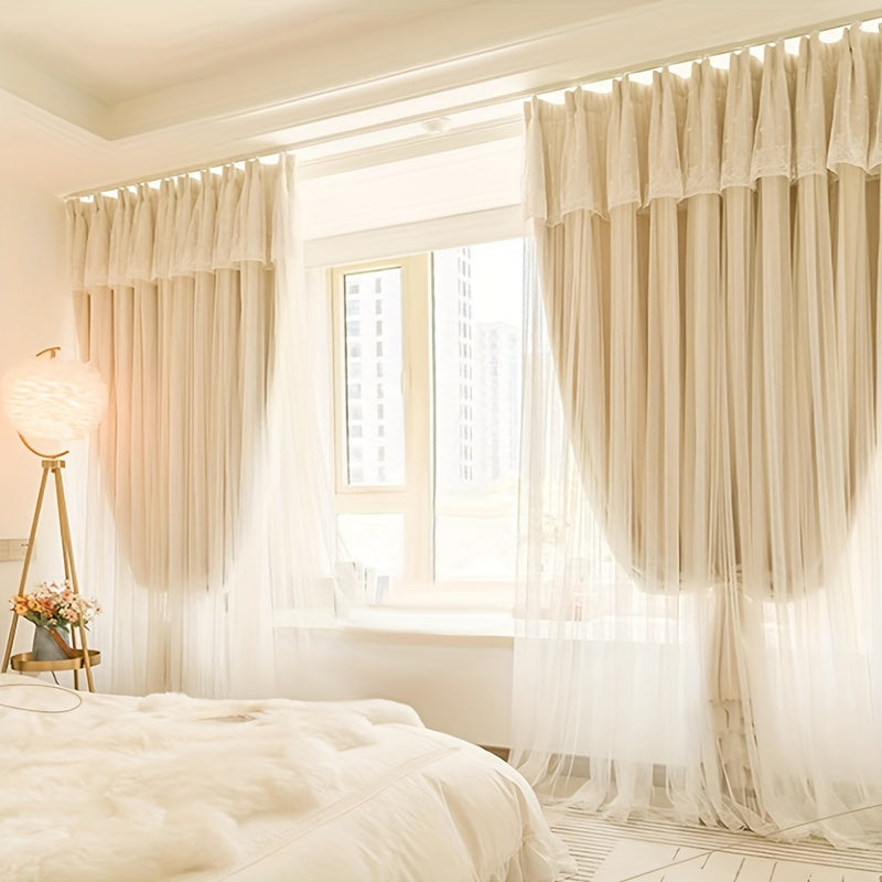 Sabine | Cortinas Blackout | Estilo Princesa Francês, 2 Peças | Quarto e Sala