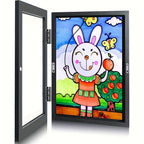 Clea | Moldura Infantil A4 | Abertura Frontal, Flip Frame | Projetos Escolares e Pinturas