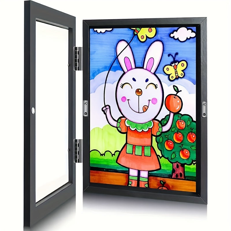 Clea | Moldura Infantil A4 | Abertura Frontal, Flip Frame | Projetos Escolares e Pinturas