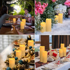 Valentina | Velas LED sem Chama | 12 Unidades, Impermeáveis, com Timer e Telecomando | Cor Marfim