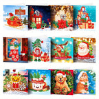 Embla | Kit 12 Cartões de Felicitações Diamond Painting Natal Ano Novo