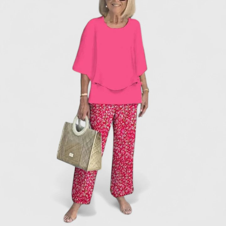 Solene | Conjunto Feminino Duas Peças Calça Wide Leg Relaxed Fit