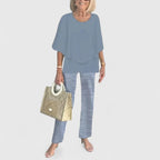 Solene | Conjunto Feminino Duas Peças Calça Wide Leg Relaxed Fit